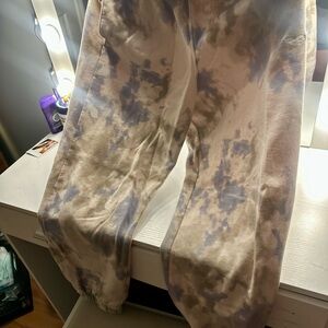Hollister Tie-Dye Joggers in Blue and Cream